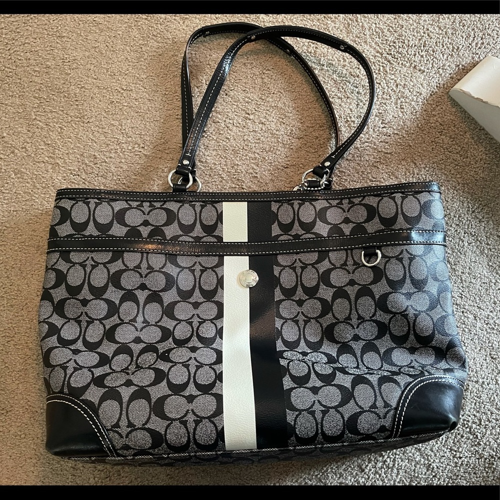 Coach Signature Laptop Tote